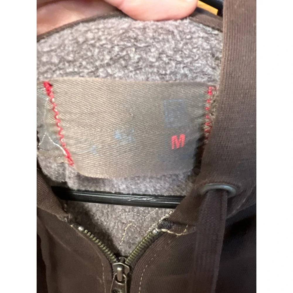 Gap Brown San Francisco Love Peace Forever Graphic Full Zip Hoodie Grunge Y2K - Picture 2 of 10